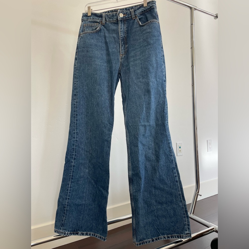 Zara high waist wide leg jeans